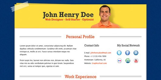 15 Free Resume Photoshop Templates for Enhancing the Chance of Being Hired